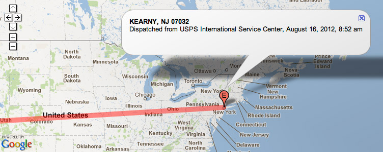 Shipping tracking on a map