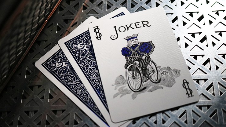 1 DECK Bicycle Metal Blue Rider Back Playing Cards-S103049072-丙e6