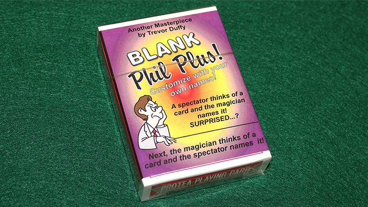 Blank Phil Deck plus you customize names! New and sealed. magic card trick 