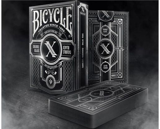 DOUBLE BLACK BICYCLE UNBRANDED DECK OF PLAYING CARDS BY GAMBLERS MAGIC TRICKS 