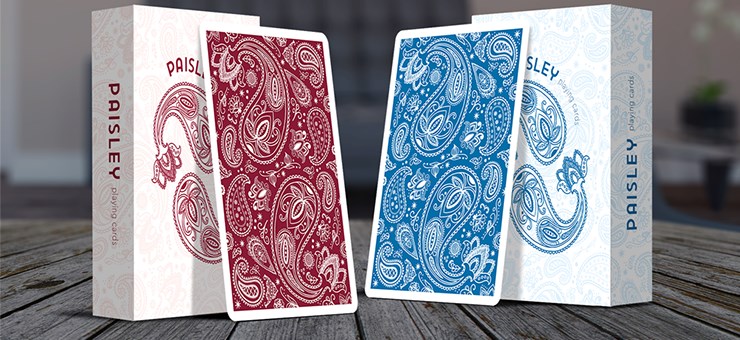 Paisley Playing Cards Ruby Red