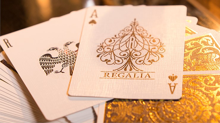 Regalia White Gold Luxury Playing Cards Poker Size Deck Shin Lim Cartamundi New 