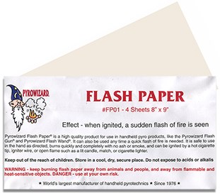 Incendio Flash Paper (extra 600 shots)